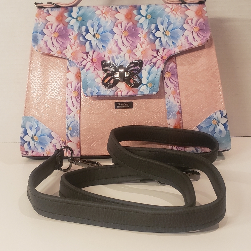 Handmade Pink Floral Women's Bag